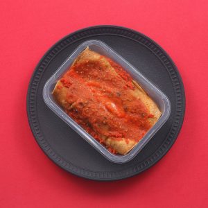 Panqueca integral de patinho ao molho de tomate natural