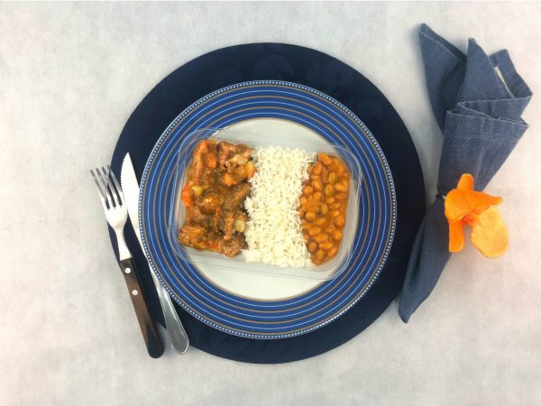 Picadinho de carne c/ arroz branco e feijão carioca