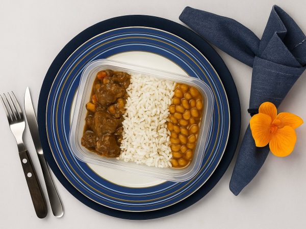 Picadinho de carne c/ arroz branco e feijão carioca