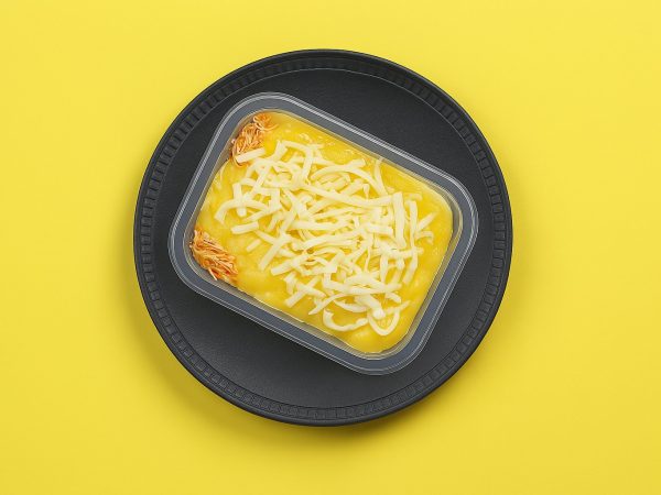 Escondidinho de mandioquinha com frango desfiado