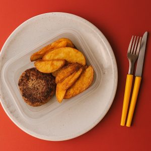 Hambúrguer de fraldinha com batata rústica - (250g)