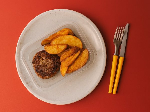 Hambúrguer de fraldinha com batata rústica – (250g)