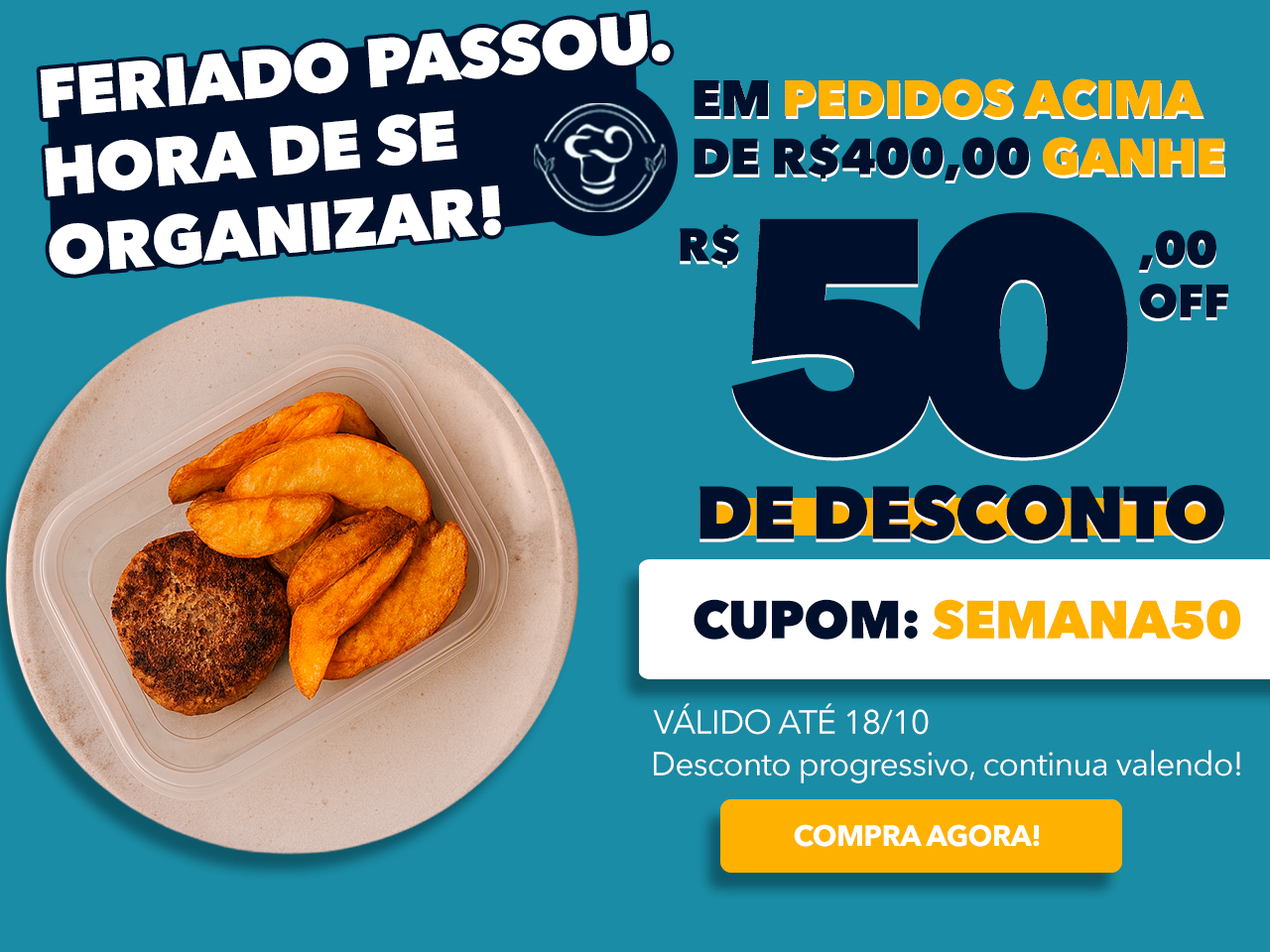Refeições feitas por chefs e nutricionistas, entregues na sua porta